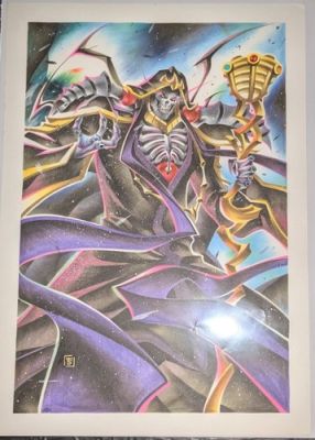 Thony Silas Large Overlord Ainz Original Art 16.5 x 23.5 in | eBay US