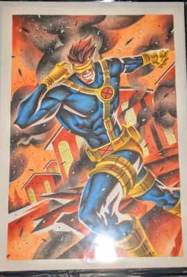 Thony Silas Large Marvel X-Men Cyclops Original Art Drawing 16.5 x 23.5 in | eBay US (Buy It Now)