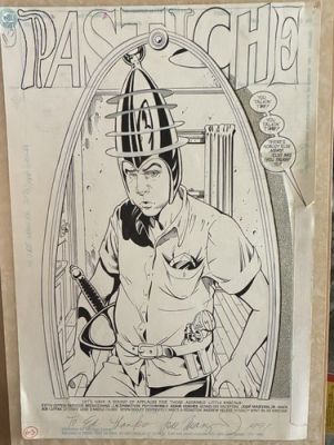 ADAM HUGHES Jose Marzan Justice League 44 Original Comic Art 1990 MANY SKETCHES