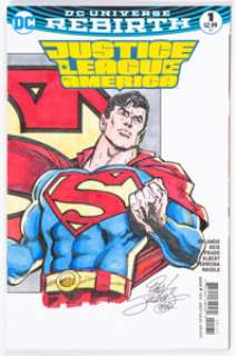 Dan Jurgens Justice League of America #1 Variant Wraparound Sketch Cover Original Art (DC, 2017). A powerful - | Heritage