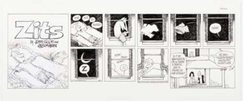 Borgman, Jim | Jerry Scott and Jim Borgman Zits Sunday Comic Strip Original Art dated 8-26-01 (King Features Syndicate, 2001).... | Heritage