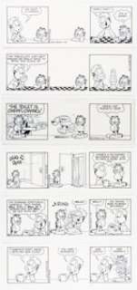 Jim Davis | Garfield Consecutive Daily Comic Strip Original Art Group of 6 (PAWS, 2000). (Total: 6 Original Art) | Heritage
