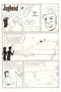 Samm Schwartz Archie #120 Complete 1-Page Story "Game of Chance" Original Art (Archie, 1961). | Heritage