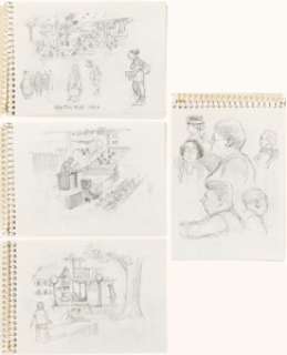 Will Eisner - Chatauqua Institute Sketchbook and Sketches Original Art Group of 4 (1997). (Total: 4 Original Art) | Heritage