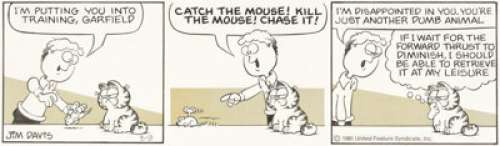 Jim Davis Garfield Daily Comic Strip Original Art dated 3-9-81 (United Feature Syndicate, 1981). | Heritage