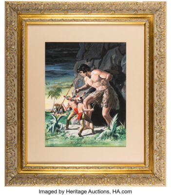 George Wilson Turok, Son of Stone #16 Cover Painting Original Art (Dell, 1959). | Heritage