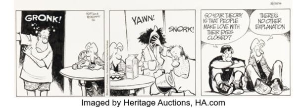 Jerry Scott and Jim Borgman Zits [Pre-Coffee Parents] Daily Comic Strip Original Art dated 3-6-04 (King Features Syndicate, 2004). | Heritage