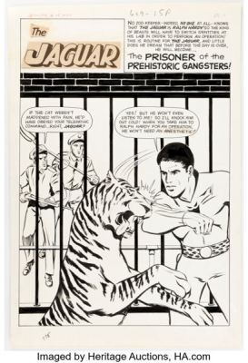 John Rosenberger Adventures of the Jaguar #15 Splash Page 1 Original Art (Archie, 1963). | Heritage