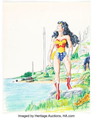 George Pérez The History of the DC Universe "A Sense of Wonder: The Amazon Mythos" Illustration Preliminary Original Art (DC, 1988). (Total: 2 Items) | Heritage