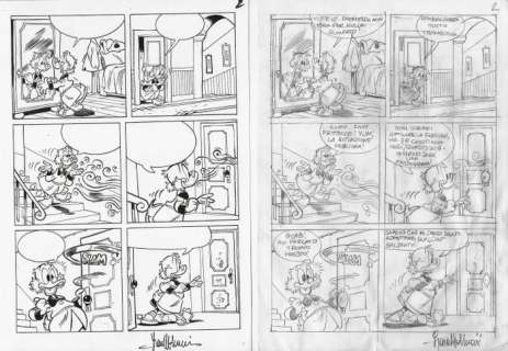 Zio Paperone II serie #10 - Lara Molinari - tavola originale preparatoria firmata + copia del definitivo - (2018) | Catawiki