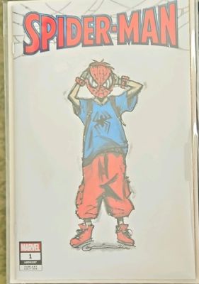 SPIDER-MAN #1 Blank Cover Variant, Condition Legacy 157 Sketch by Doom Variant | eBay US (Buy It Now)