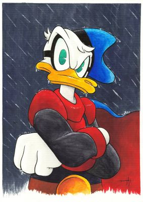 Paperinik – Rainy Night Vigil | Corner4art