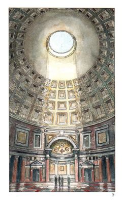 Federico Penco | Pantheon a Roma | Tavole Originali