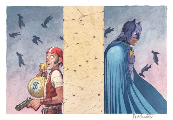 Fabio Ruotolo | In fuga da Batman | Tavole Originali