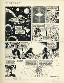 Roger Brunel (né en 1944) - Pastiches 1 Vénérian d‘après Valérian de Jean-Claude Mézières, paru dans le n°23 de Circus, 1979