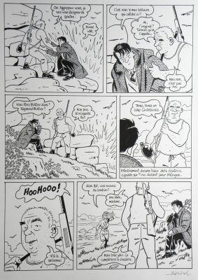 François Ravard | » Nestor Burma dans l’île » – Planche originale- Page n° 47 – François Ravard | Zic et Bul