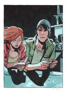 Bastien Vives - Corto Maltese - Dessin issu de l‘album "Océan noir" - 02 - H:37,5 x L:27 - Encre et aquarelle - 2025 -