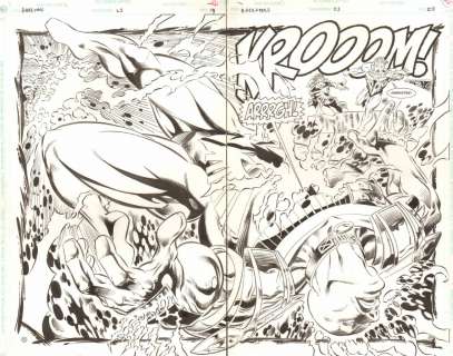 Ken Branch, Michael Collins - Darkstars #23 Pgs 19 & 20 - Crazy Darkstar Being Zapped Dps - 1994
