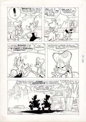 Guido Scala | Zio Paperone e la Guerra di Cuori p.8 (Topolino n.1049 del 1976) | Tavole Originali