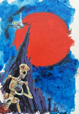 Jack Gaughan (American, 1930-1985) | World’s Best Science Fiction Prelim | Shasta/Phoenix