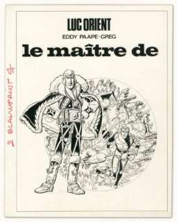 Eddy Paape - LUC ORIENT Encre de Chine pour la couverture du Maître de Terango