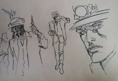 Bruno Brindisi | Dylan Dog - Bruno Brindisi - 4x original sketch + volume - Page volante | Catawiki