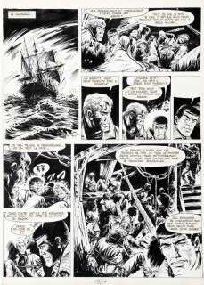 Vance | Bob Morane, planche n°7 Ã  l’encre de Chine d… | Banque Dessinée