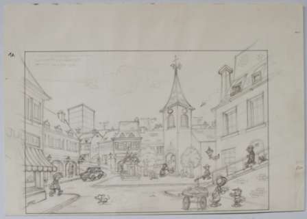 (studio) Peyo - Potloodtekening Steven Sterk | Zwiggelaar Auctions