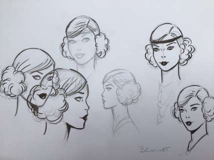 Berthet, Philippe | Berthet, Philippe - Dessin original crayonné - Pin-Up | Catawiki