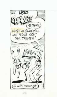 Carali Charlie Mensu... | Illustration pour une publicité pour le journal Encre... | Vermot et Associés