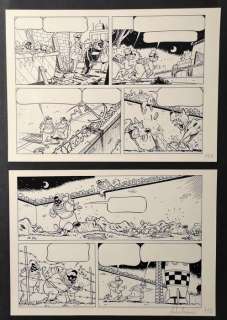 Andrea Ferraris | Anders And & Co. #45 - Andrea Ferraris - tavola originale "The Most Unique Beagle" (2x matite + 2x chine su blue line) - Exemplaire unique - (2013) | Catawiki