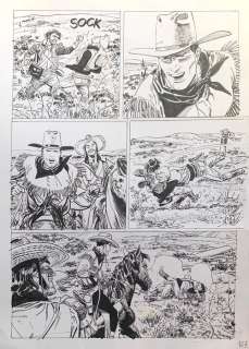 Bruno Brindisi | Tex Willer #5 - B. Brindisi - "I due disertori" tavola originale P. 167 - Page volante - Exemplaire unique - (2019) | Catawiki