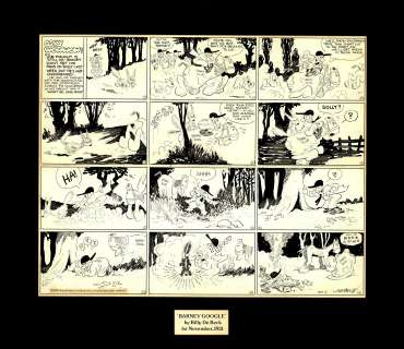Billy DeBeck - DeBeck - Barney Google, Original Sunday Page Art, 11/01/1931