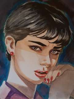 Giuseppe Candita | Audrey (Julia) - G. Candita - original artwork " Nei tuoi occhi " - Page volante - Exemplaire unique (2021) | Catawiki