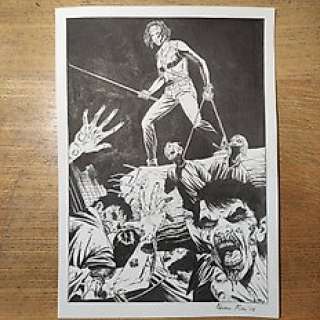 Fabrizio Russo - The walking dead - original unpublished illustration The walking dead, author Fabrizio Russo - EO