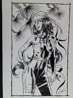 Walter Venturi | Walter Venturi - Elektra - Pin Up - Firmata - Page volante - (2011) | Catawiki