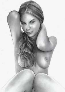 Yaroslav Novoskavskiy | Pin Up - Y. Novostavskiy - Original A3 Oil Artwork Nude Girl Signed - Page volante - Exemplaire unique - (2021) | Catawiki