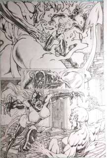 Tim Vigil | Demonica Vs. Akuma-She - Original page by Tim Vigil (script by Glen Danzig) - Size: 29 x 43 cm. - (2001) | Catawiki