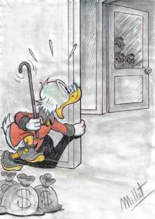 Millet | Scrooge McDuck & The Beagle Boys - Millet - Original Drawing | Catawiki