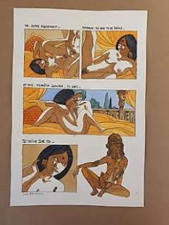 Alessandra, Joël | Joël Alessandra - Planche érotique originale - 1001 Nuits - Format: 28 x 38 cm. | Catawiki