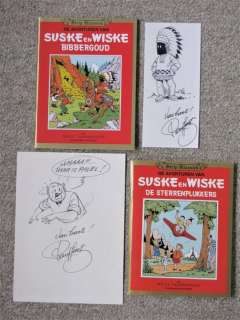 Willy Vandersteen / Paul Geerts | Suske en Wiske - Bibbergoud + De Sterrenplukkers + WHAAA!!.... DAAR IS PAVEL ! - 3 pentekeningen door Paul Geerts - Broché - (1998/1999) | Catawiki