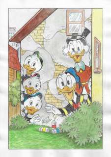 Millet | Millet - Original Drawing - DIN A3 - Scrooge McDuck, Donald, Huey, Dewey & Louie Duck | Catawiki