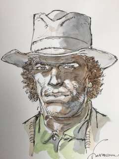 Hermann | Hermann - Dessin original couleur - Comanche - Red Dust | Catawiki
