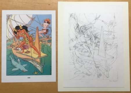 Kuijpers, Henk | Franka - Potloodstudie voor prent: Loloa + prent - (1993) | Catawiki