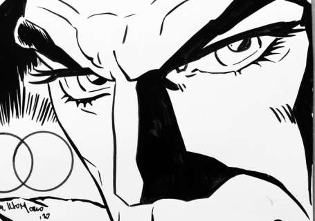 Giorgio Montorio | Diabolik - G. Montorio - inchiostro su cartoncino - firmato - Page volante - (2020) | Catawiki