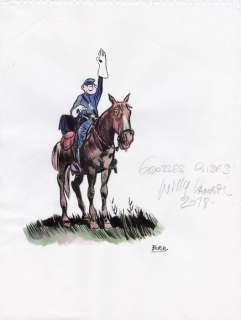 Blutch | Blutch - Dessin original couleur - Hommage aux Tuniques Bleues - (2016) | Catawiki