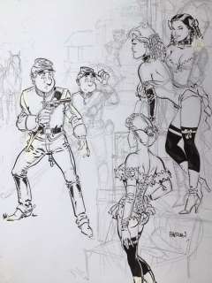 Meynet, Félix | Meynet, Félix - Crayonné original - Hommage aux Tuniques Bleues | Catawiki