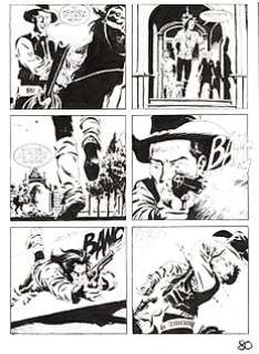 Giuseppe Barbati e Bruno Ramella - Magico Vento n. 47 - 4x Barbati/Ramella - Tavola Originale "I sicari" - Page volante - Exemplaire unique - (2001)