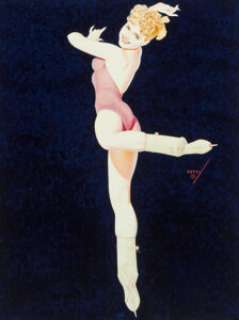 George Petty (American, 1894-1975)
 Orchadette, Ice Capades, 1945
 Watercolor on board
 14.5 x 10.75 in. (sight)
 Signed... | Heritage