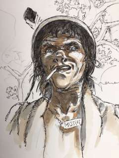 Hermann | Hermann - Dessin original en couleur - Kurdy Malloy | Catawiki